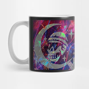 Skull and crescent moon. Mug